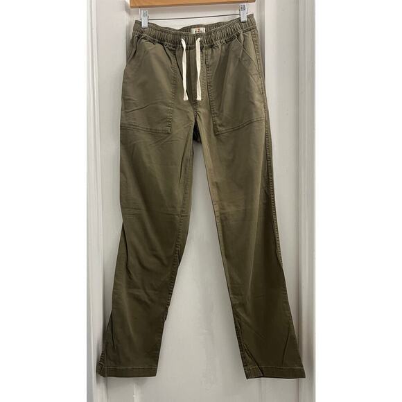 Marine Layer Camp Olive Casual Cotton Drawstring Pant, small - Picture 2 of 6